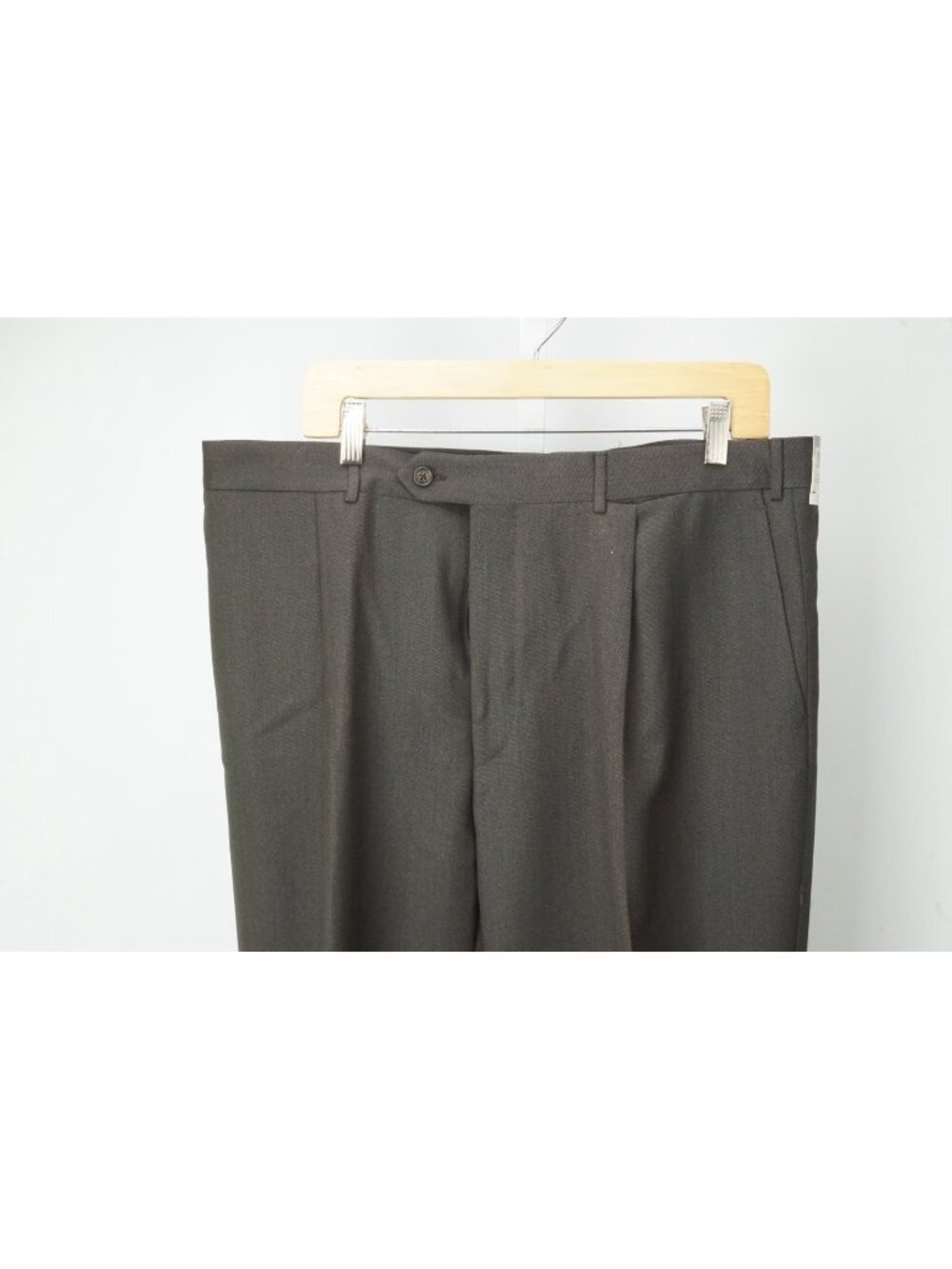 Corneliani Master Dark Brown Wool Woven Dress Pants Sz 56R EU BRAND NEW
